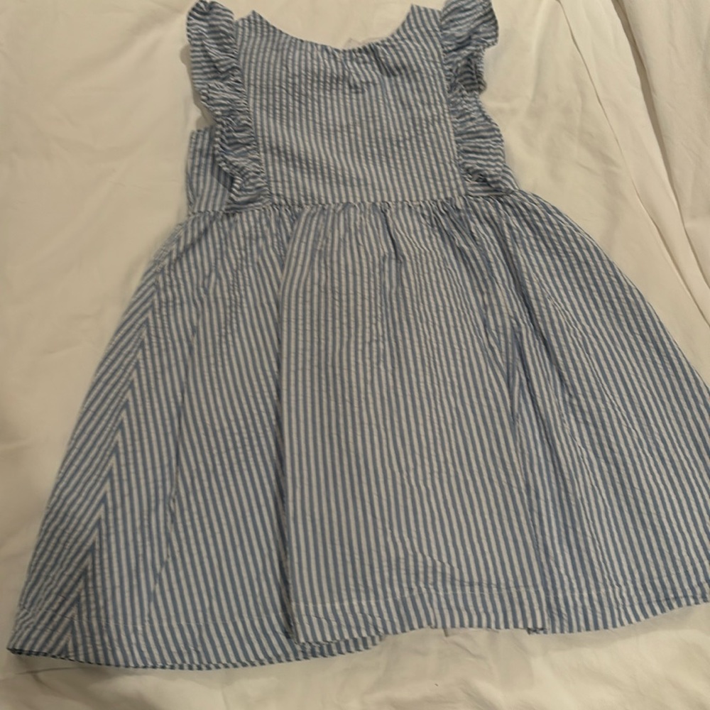Crewcuts flutter sleeve dress in seersucker